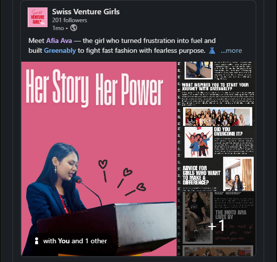 featured on swiss venture girls